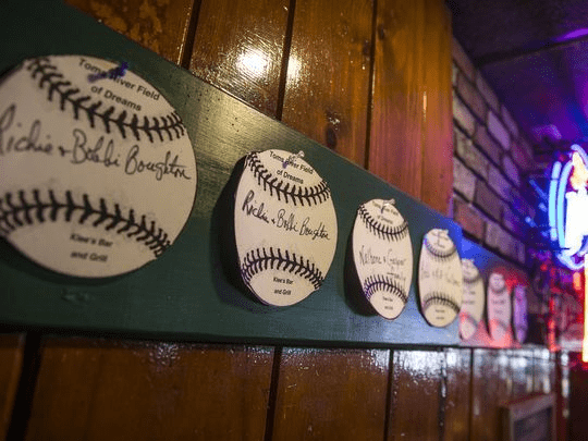 trfod-4 Klee’s Bar & Grill is selling baseballs for $5 each as a donation for the Kane families Field of Dreams.