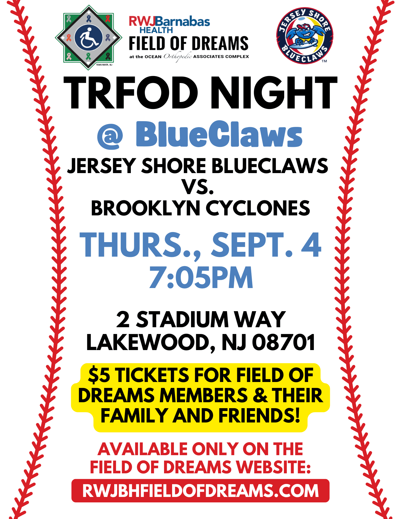 TRFOD Night @ BlueClaws 2025
